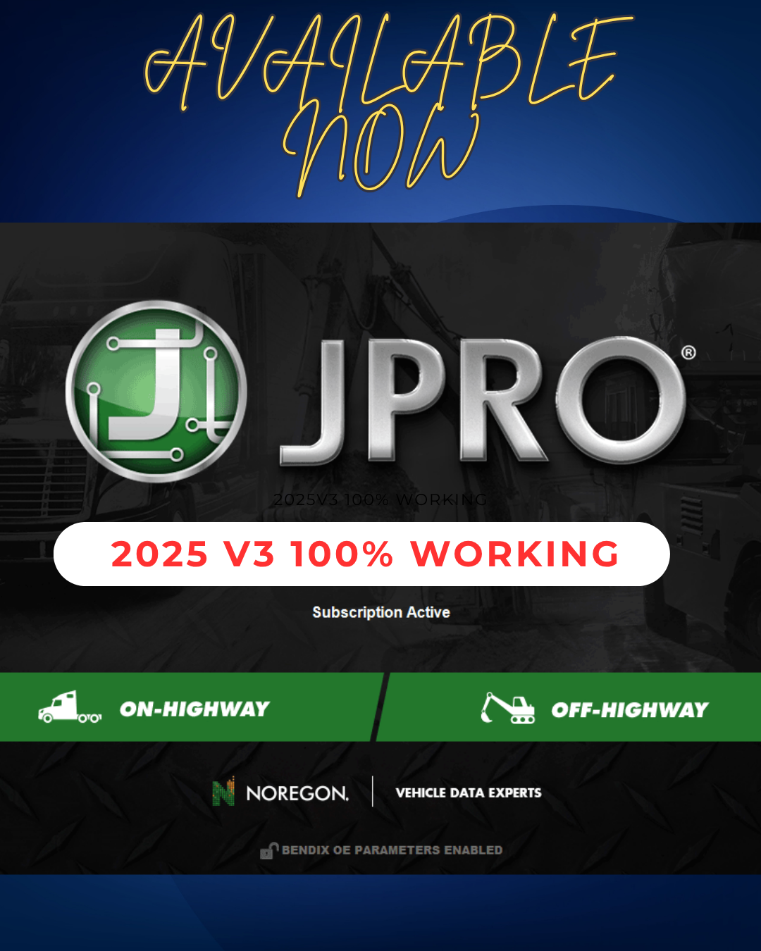 Newest JPRO 2025 V3 Commercial Vehicle Diagnostics Software + LIFETIME activation