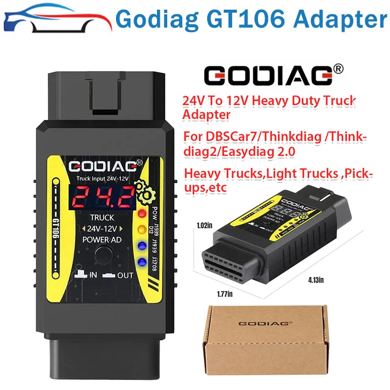 GODIAG GT106 24V to 12V Heavy Duty Truck Converter