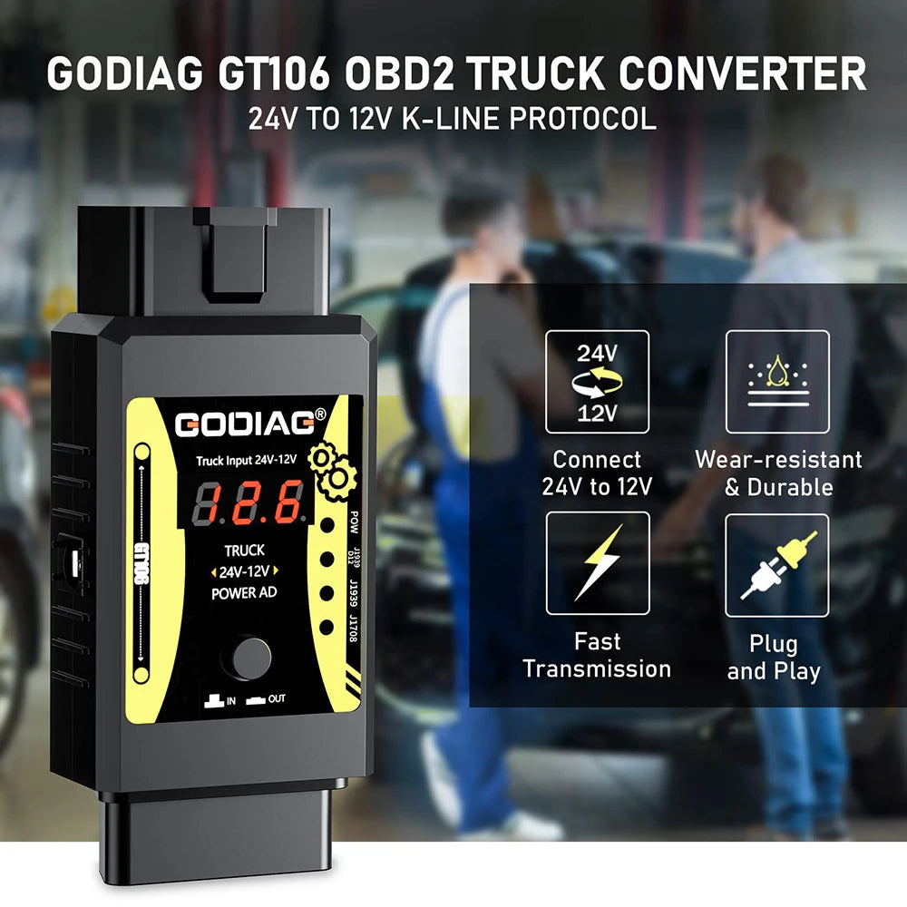GODIAG GT106 24V to 12V Heavy Duty Truck Converter 