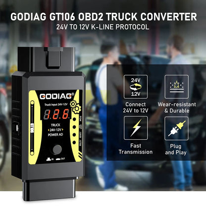 GODIAG GT106 24V to 12V Heavy Duty Truck Converter 
